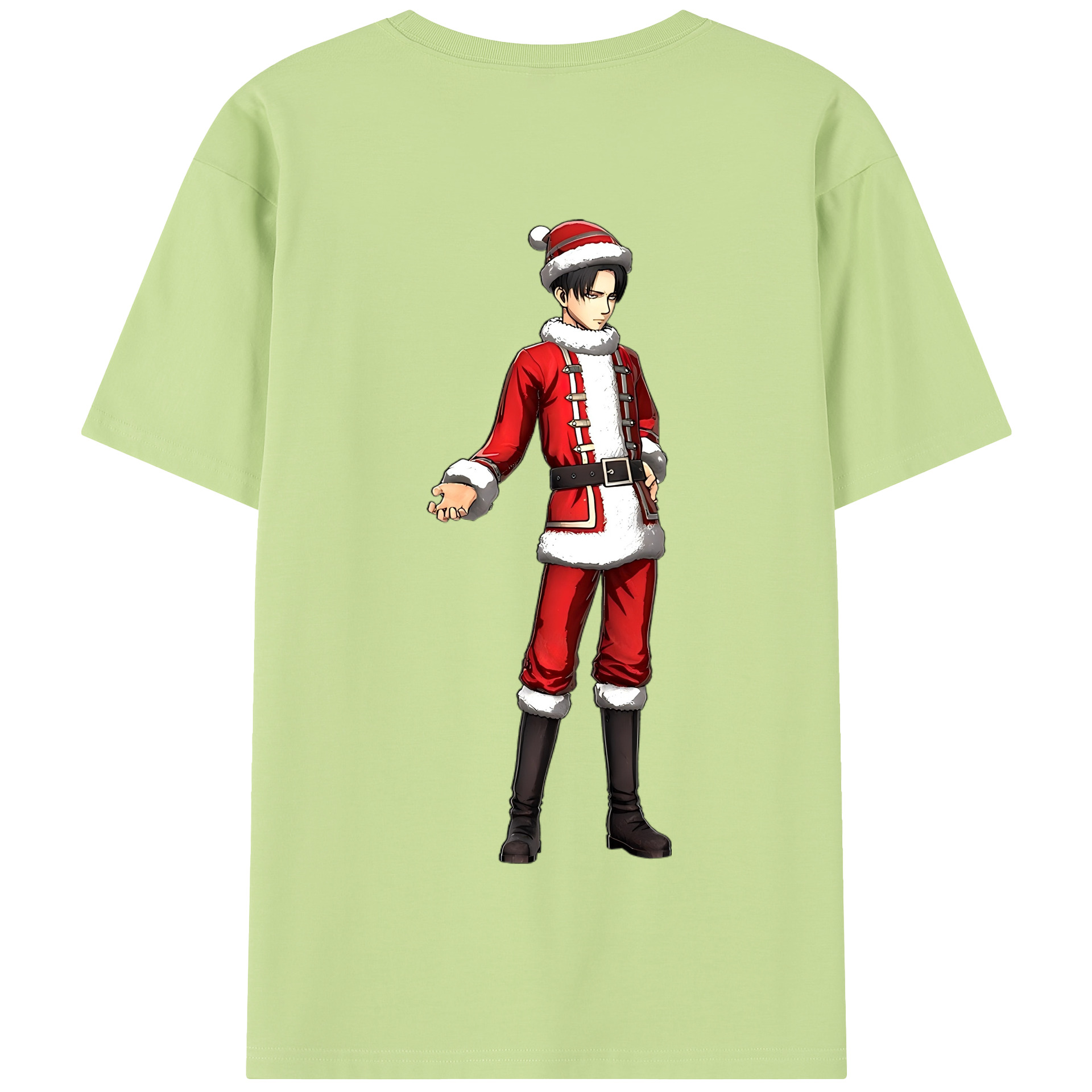 （画像用） 進撃の巨人 リヴァイ·アッカーマン Attack on Titan Levi Ackerman 綿100％半袖Tシャツ（背面プリント）
